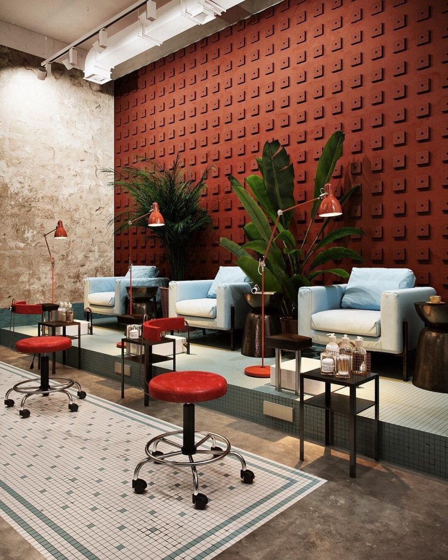 Необычный интерьер парикмахерской