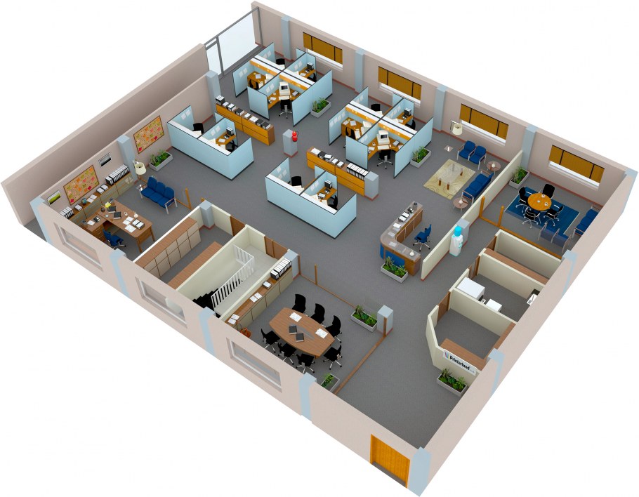 Планировка офиса 3х5