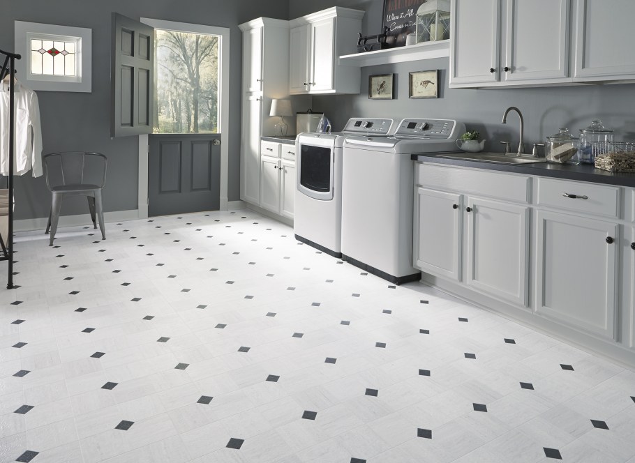 Пол на кухне прямой фон