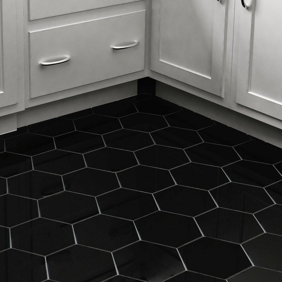 Синяя плитка на кухне