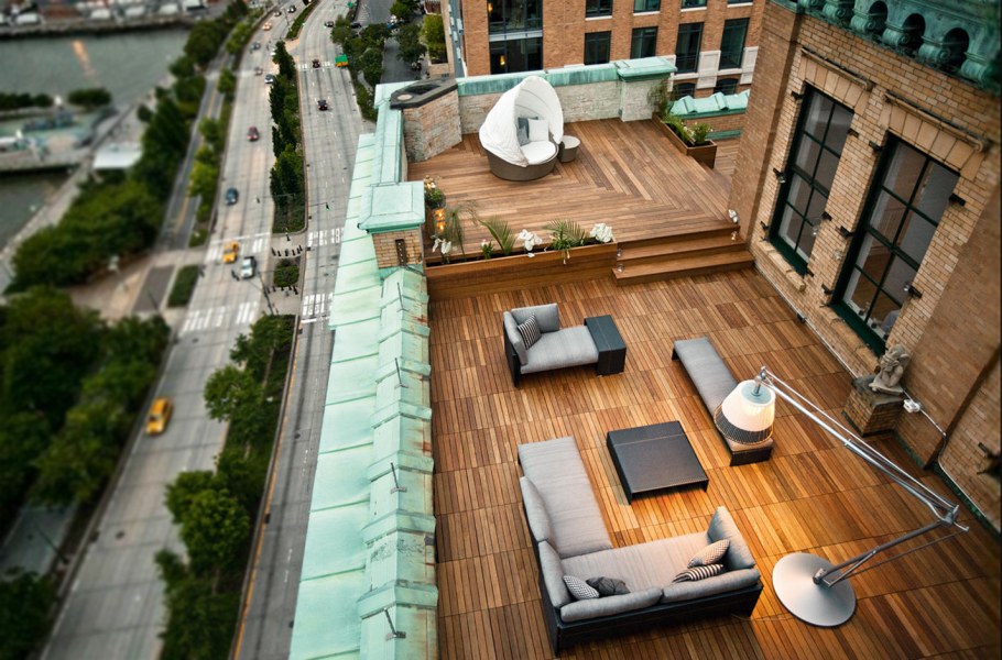 Террасы на крыше многоэтажки