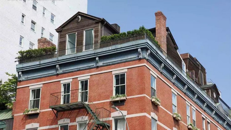 Крыши домов Нью-Йорка