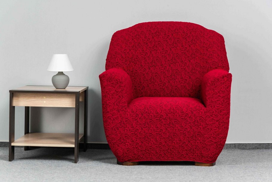 Кресло в стиле арт деко бордо