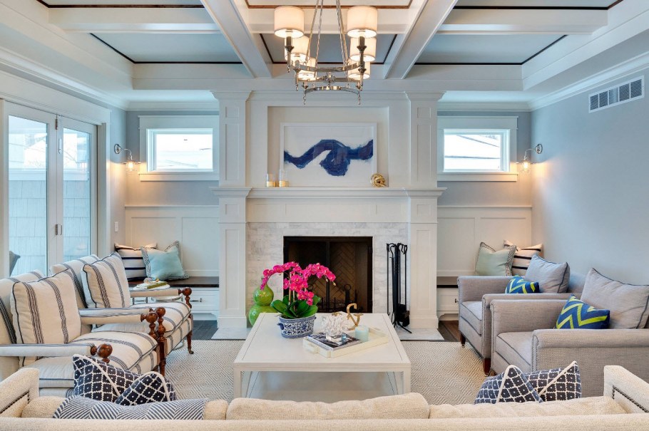 Оформление коттеджа гостиной цветовые идеи