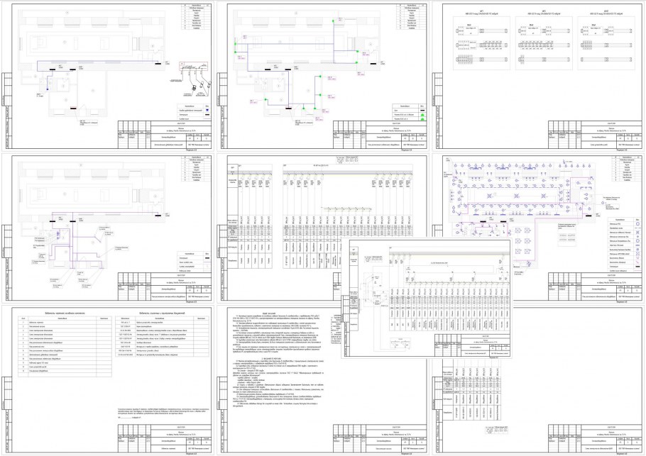 Схема электропроводки в коттедже чертеж