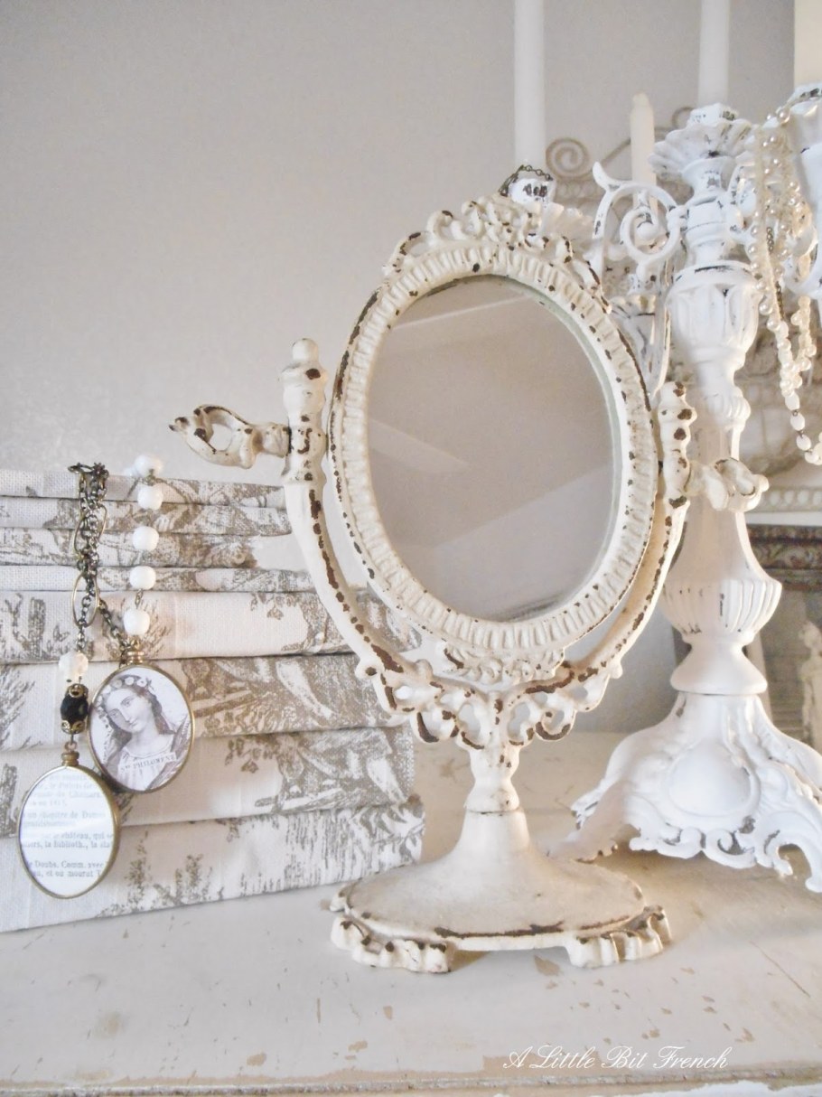 Зеркало шебби Шик с птичками