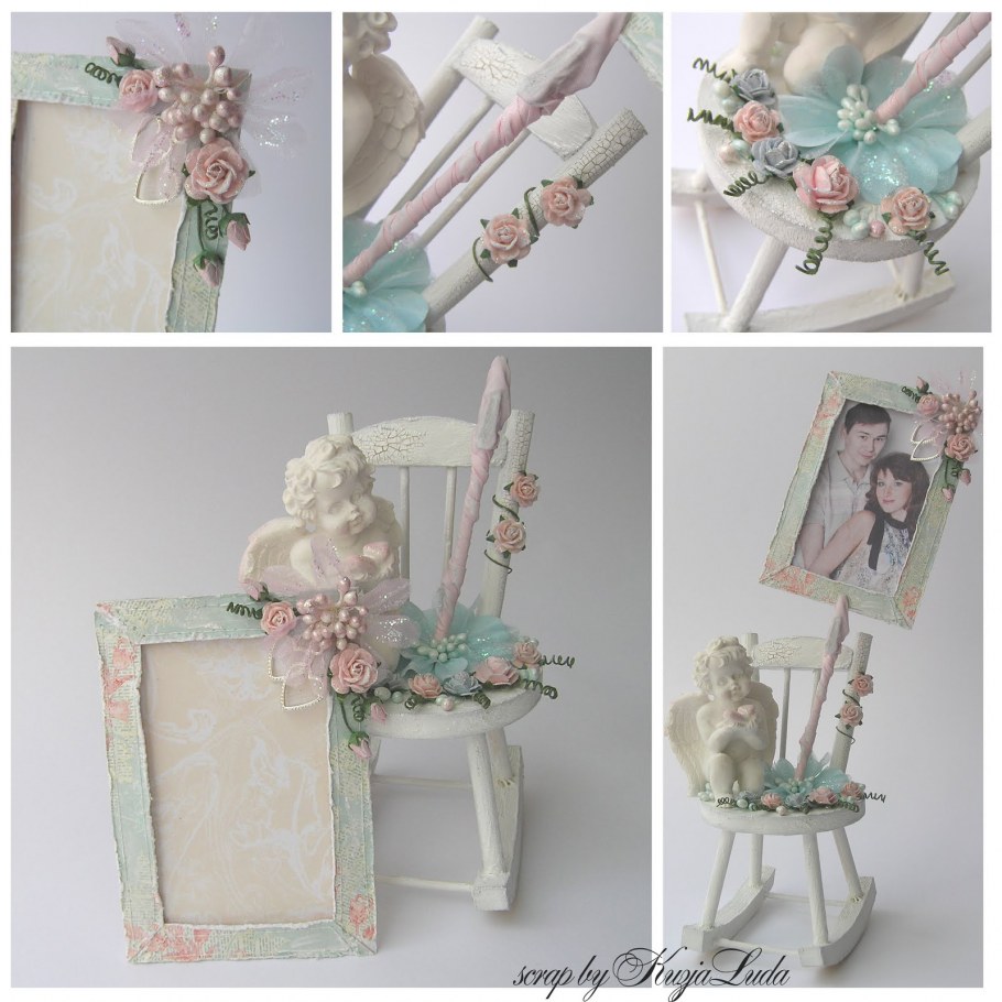 Рамка для круглого зеркала шебби Шик