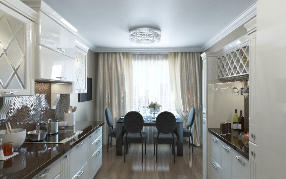 Кухня Неоклассика молочная