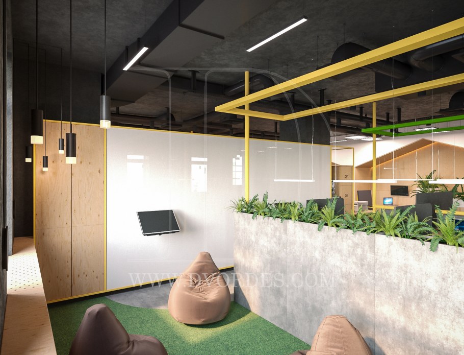 Коворкинг интерьер