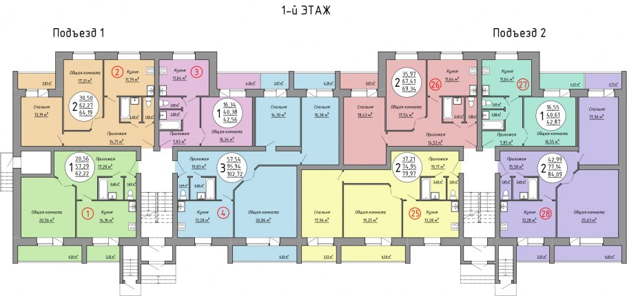 План этажа многоквартирного дома