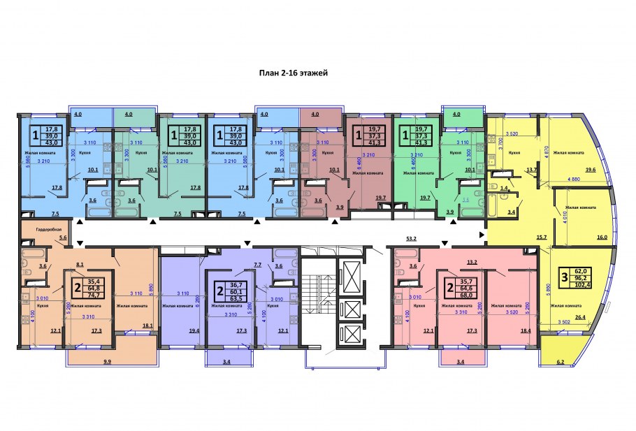 ЖК Аквамарин Краснодар планировки