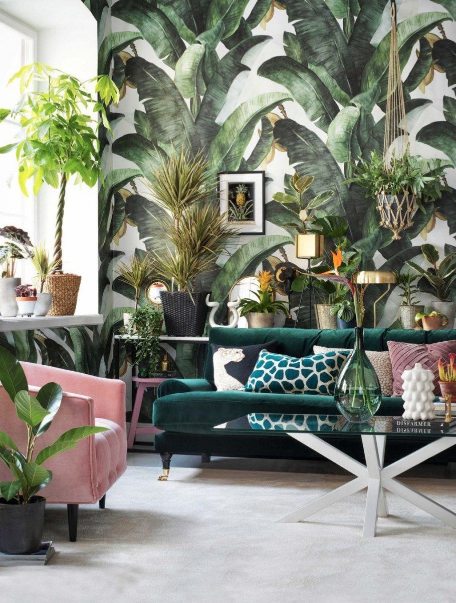 Мудборд интерьер в тропическом стиле