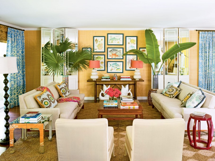 Гостиная в тропическом стиле