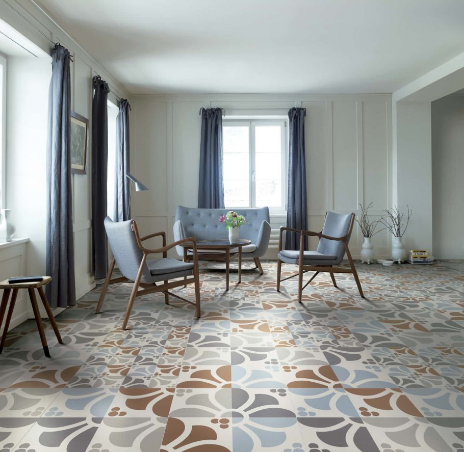 Модная плитка на пол в гостиную 2021