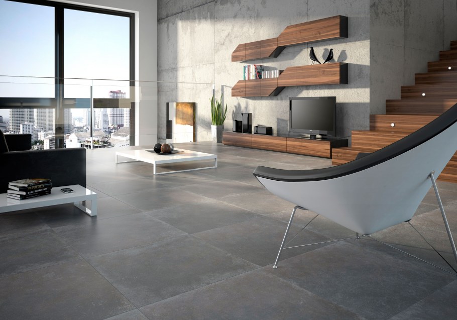 Керамогранит Frankfurt 60x60 темно серый в интерьере