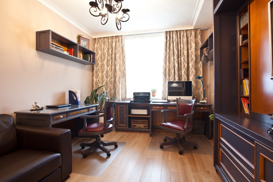 Интерьер кабинета в квартире