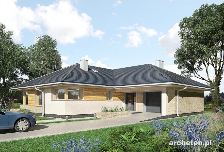 Угловой одноэтажный дом