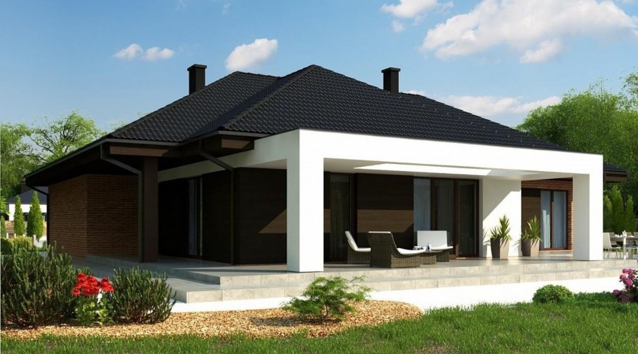 Угловая баня гараж