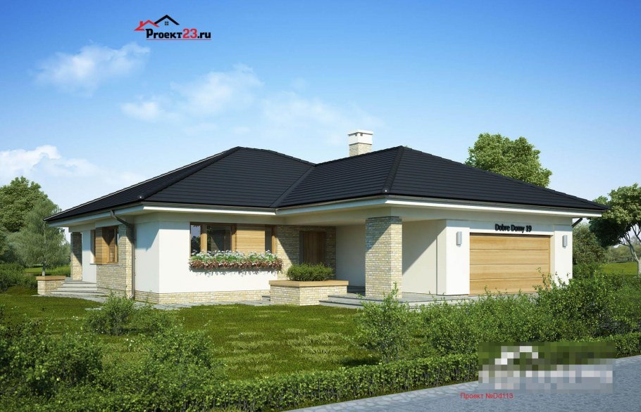 Дом с 4х скатной крышей