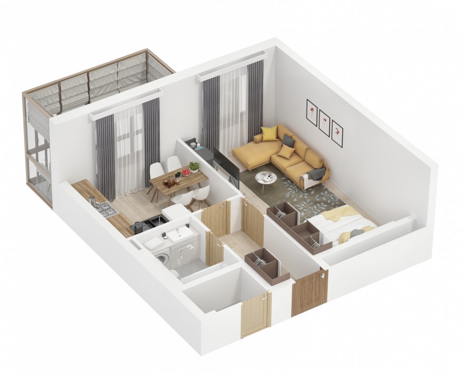 3д макет квартиры