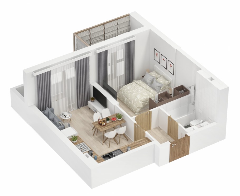 Планировка трехкомнатной квартиры