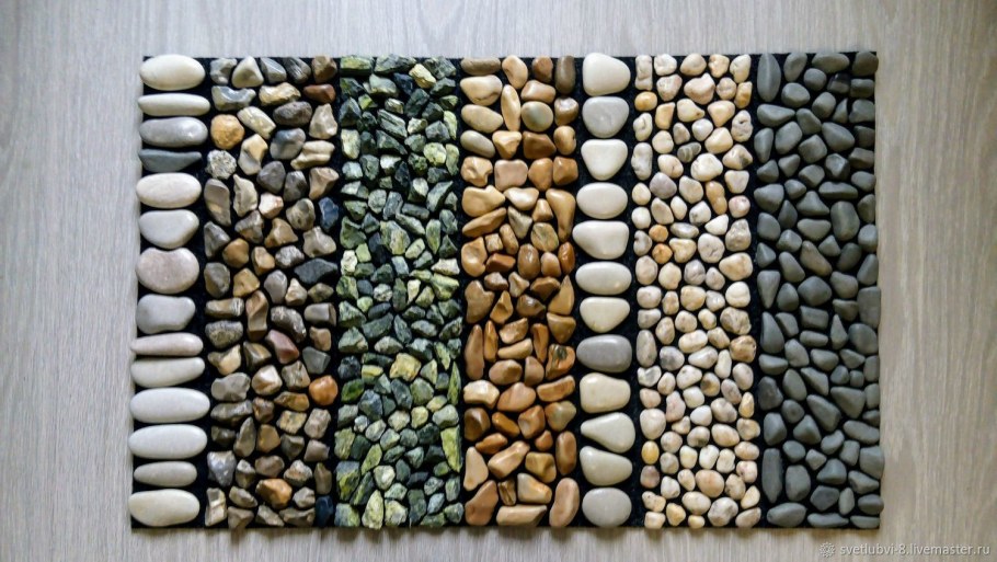 Морская галька в интерьере