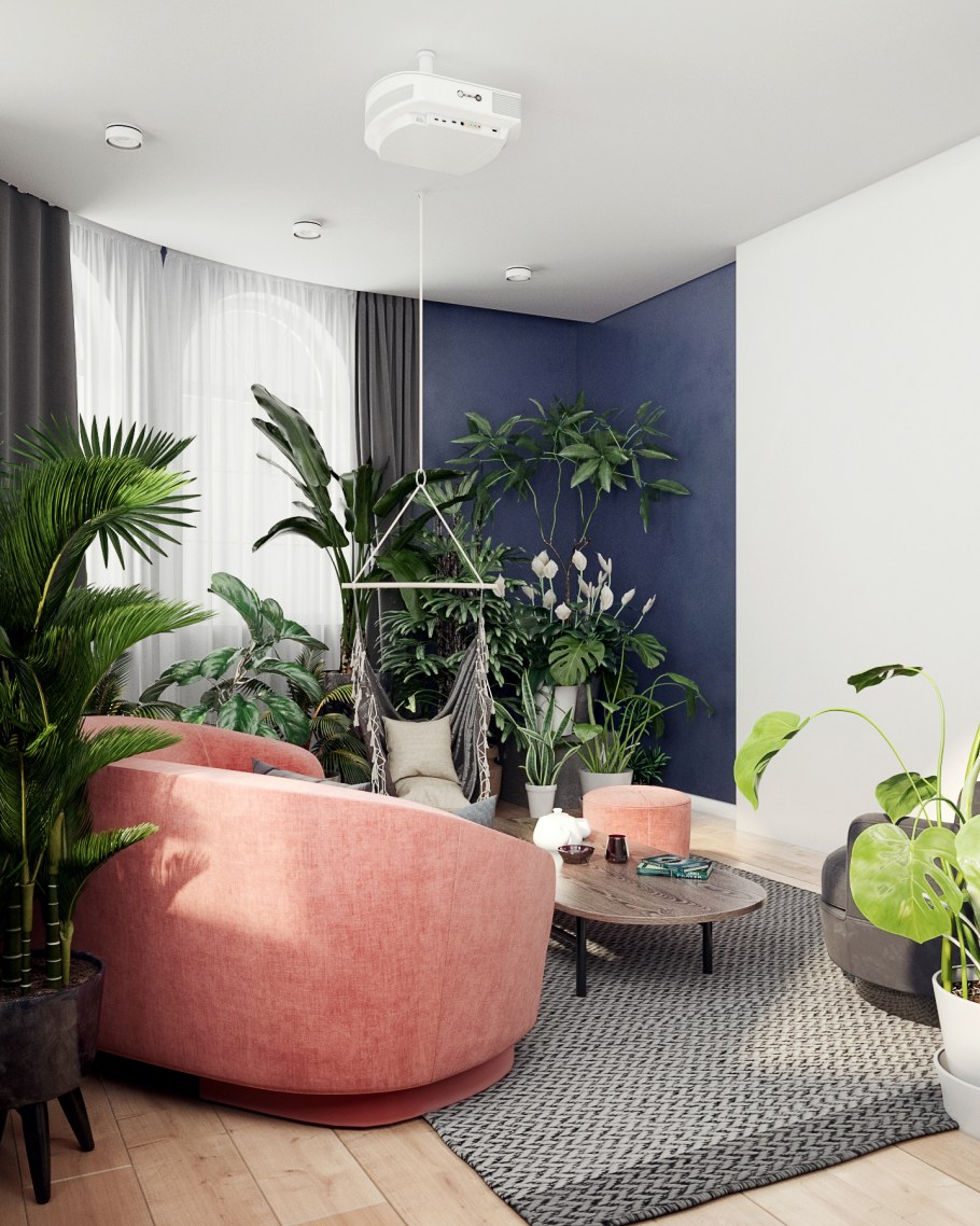 Зона отдыха в стиле лофт