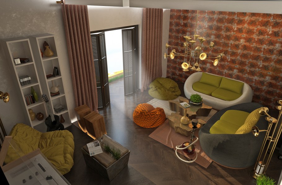 Интерьер лаунж зоны