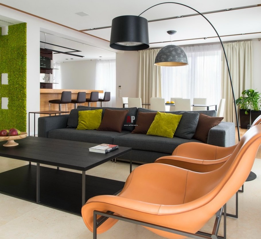 Интерьер зоны ожидания салона красоты в стиле эко