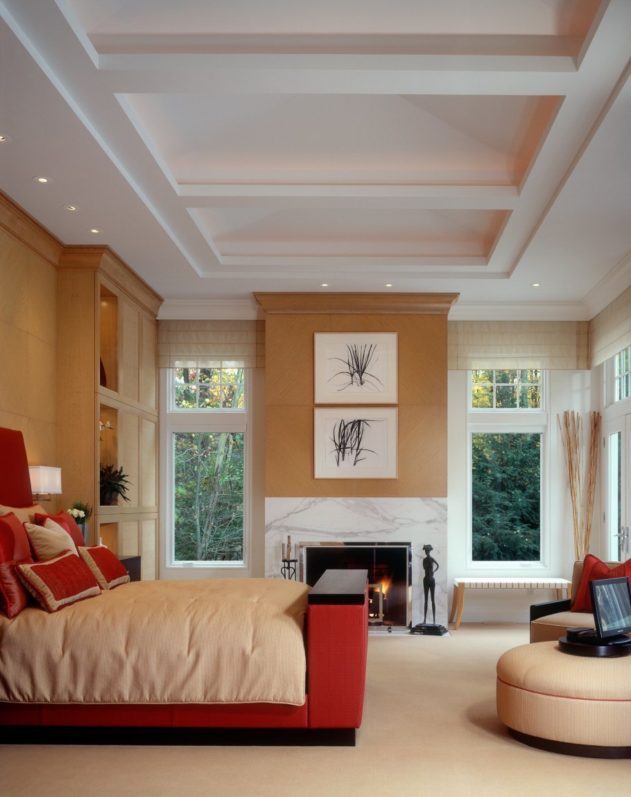 Потолок из гипсокартона гостиная