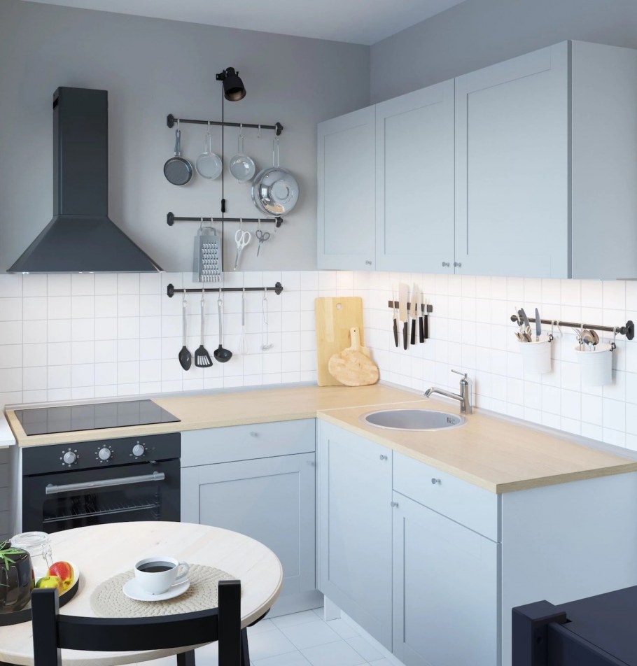 Кухня икеа КНОКСХУЛЬТ серая