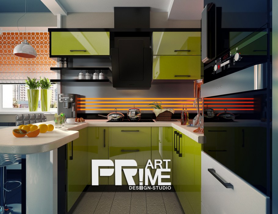 Цветовые решения для маленькой кухни