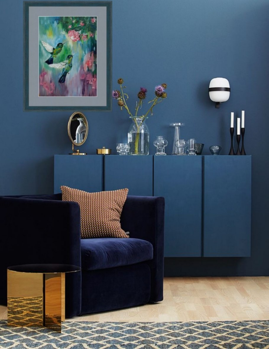 Синий интерьер