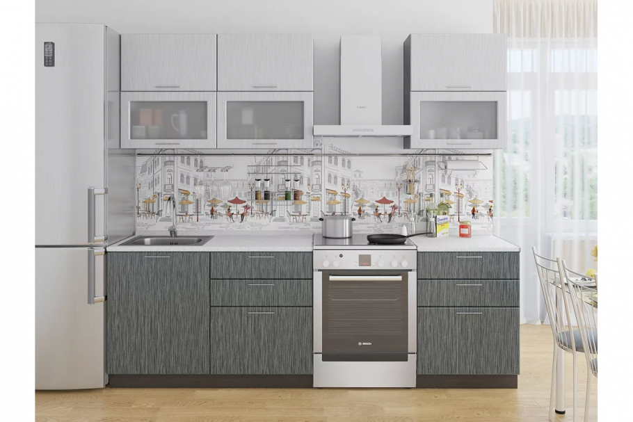 Кухня Vivat Валерия-м черный металлик