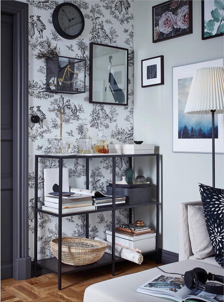 Стеллаж ВИТШЁ икеа в интерьере