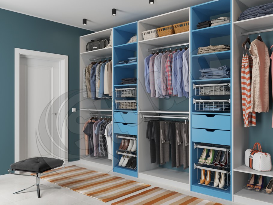 Elfa п образные гардеробные