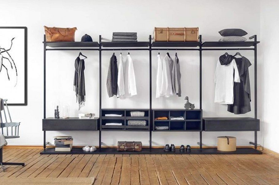 Гардеробная аристо черная