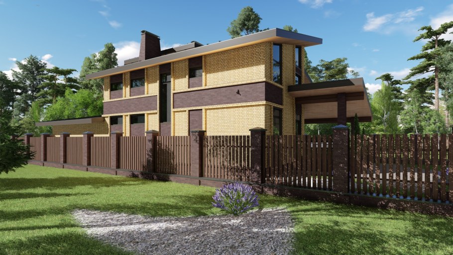 Забор для загородного дома