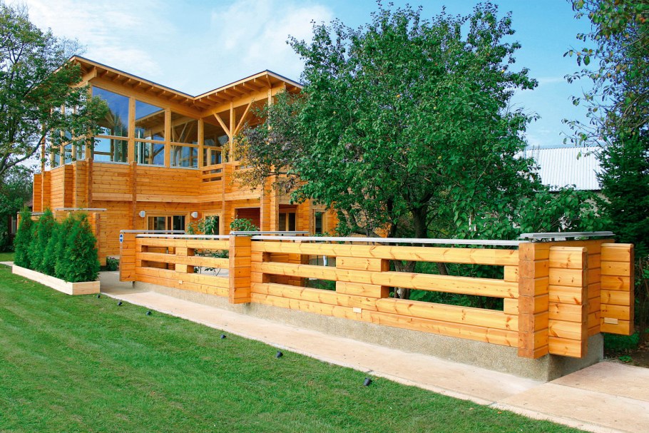 Ограждения из клееного бруса