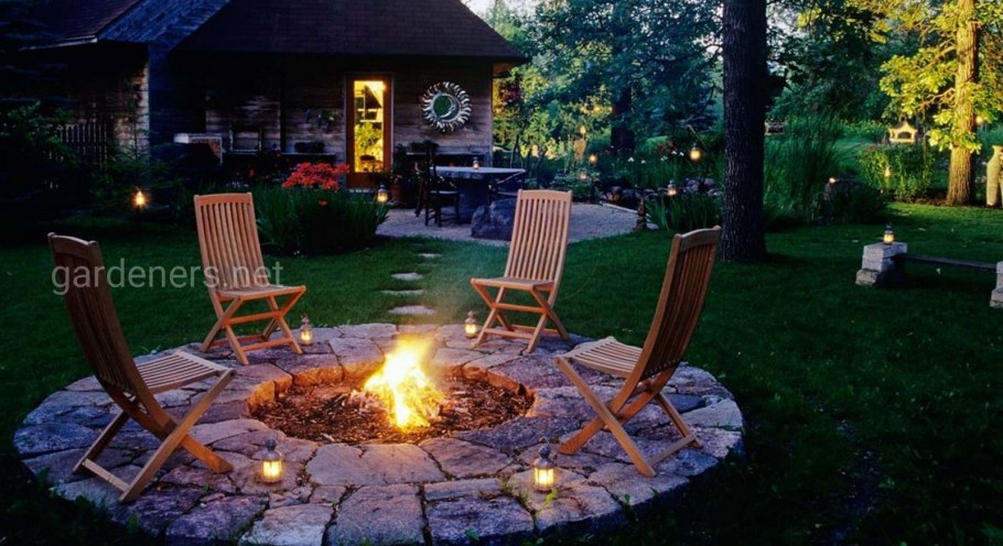 Обустройство костровища в лесу