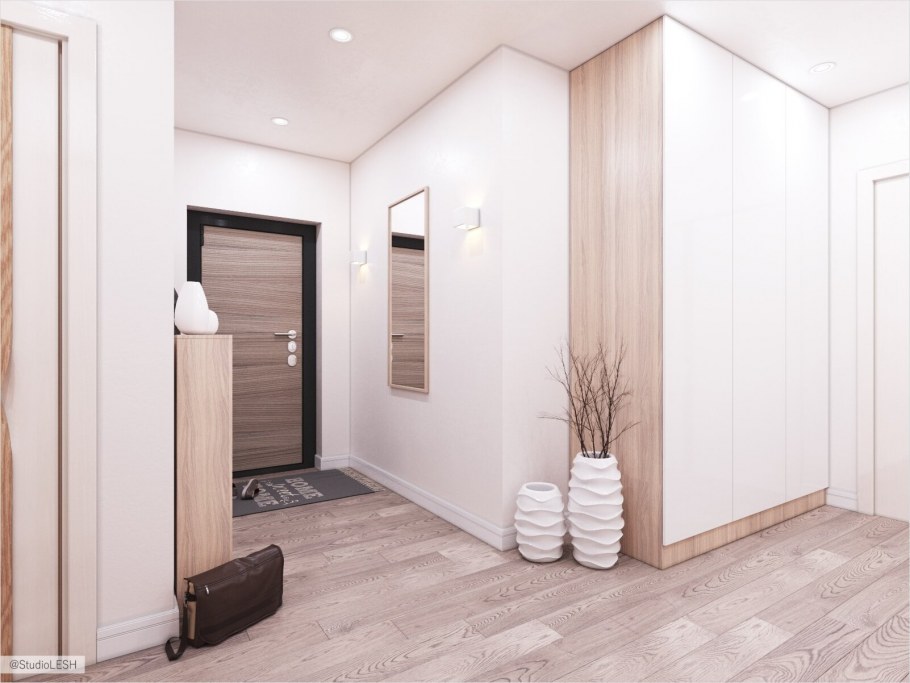 Светлая прихожая интерьер