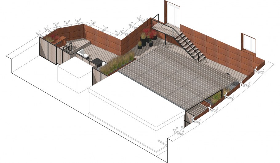 Веранда с террасой планировка