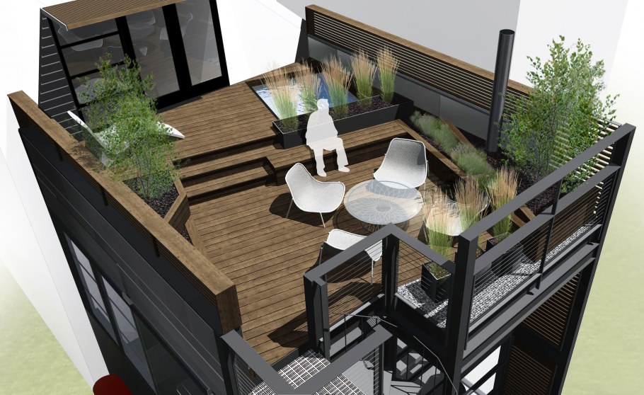 Беседка с террасой план