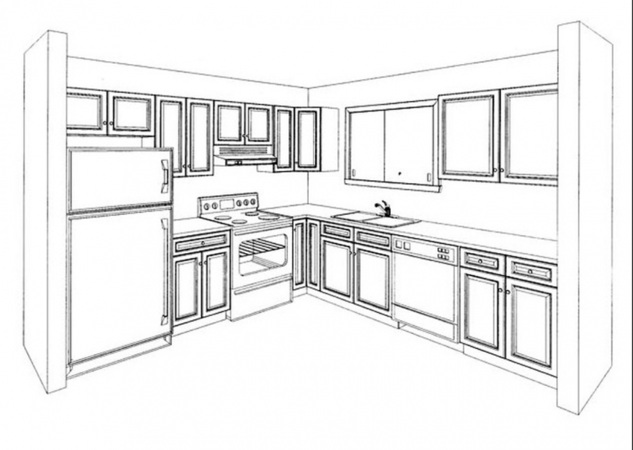 Кухня карандашом