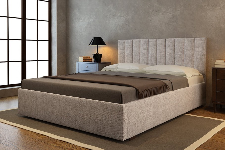 Кровать с подъёмным механизмом Charlize 180х200 см серая