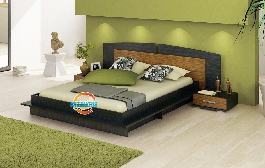 Красивая кровать из ДСП
