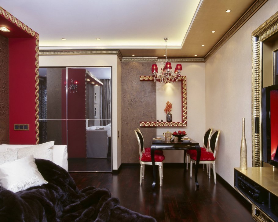 Гостиная в хрущевке в стиле арт деко