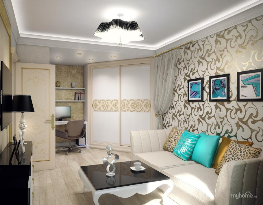 Квартира в стиле арт деко светлые тона