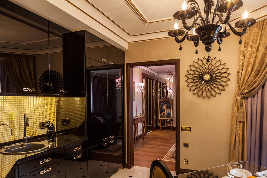 Интерьер зала в стиле арт деко