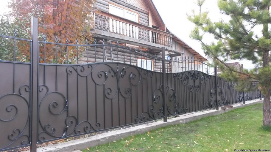 Красивые кованые заборы